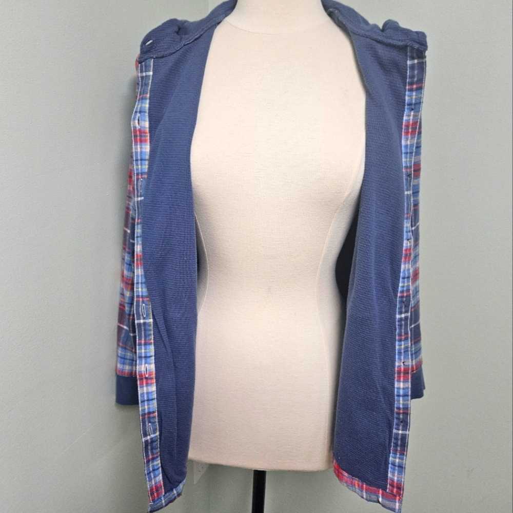 L.L. Bean Flannel Hoodie Shacket Women Plaid Lined Outdoor Cabin Camp XSmall - Picture 7 of 8